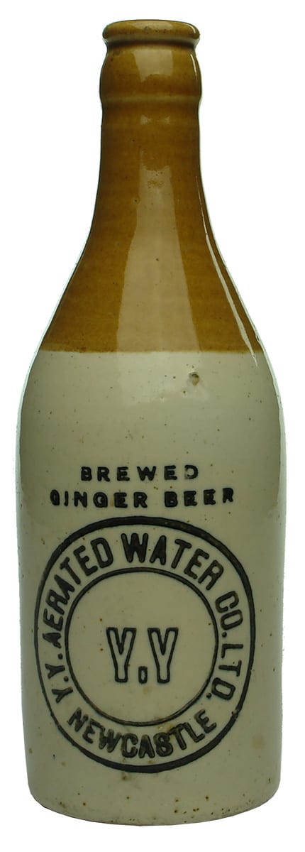 YY Aerated Waters Newcastle Stone Ginger Beer Bottle