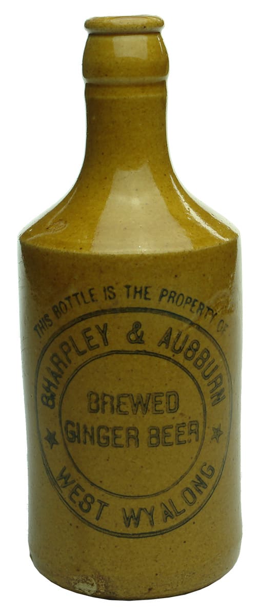 Sharpley Ausburn West Wyalong Stone Ginger Beer Bottle