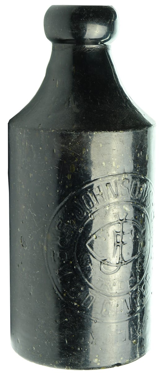 Johnsons Sydney Glass Ginger Beer Bottle