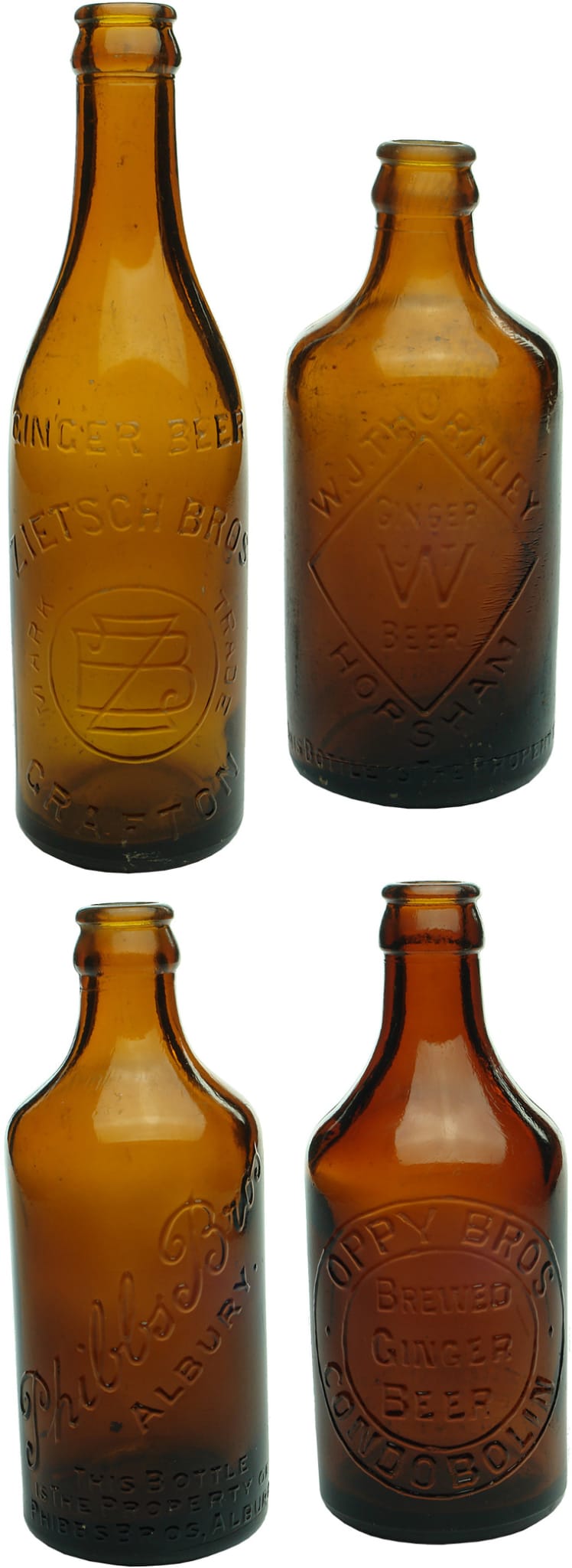 Old Antique Ginger Beer Bottles