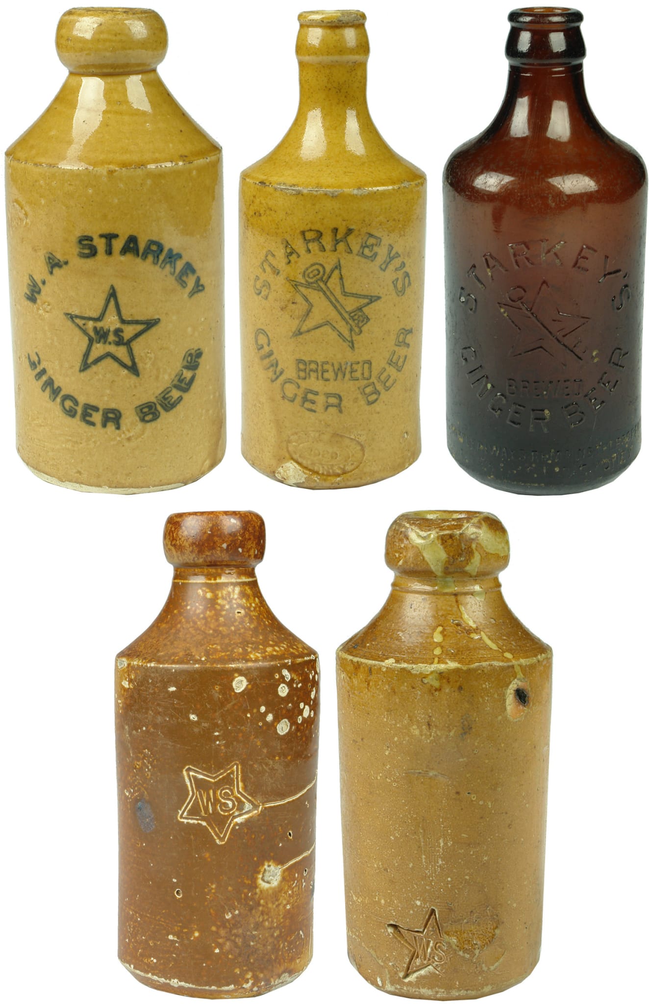 Old Antique Ginger Beer Bottles