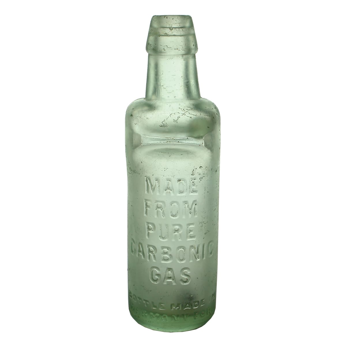 Codd. Made from Pure Carbonic Gas. Eckersley & Sons, Melbourne. All Way Pour. Aqua. 10 oz. (Victoria)