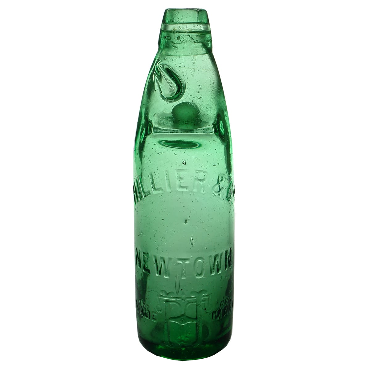 Codd. Hillier & Co., Newtown. One way pour. Bright Green. 10 oz. (New South Wales)