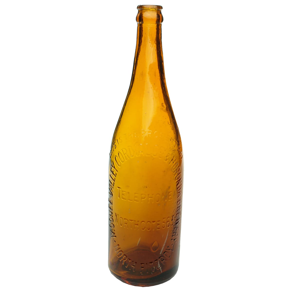 Crown Seal. Moonee Valley Cordial Co & Horonda Brewery. North Fitzroy. Bright Amber. 26 oz. (Victoria)