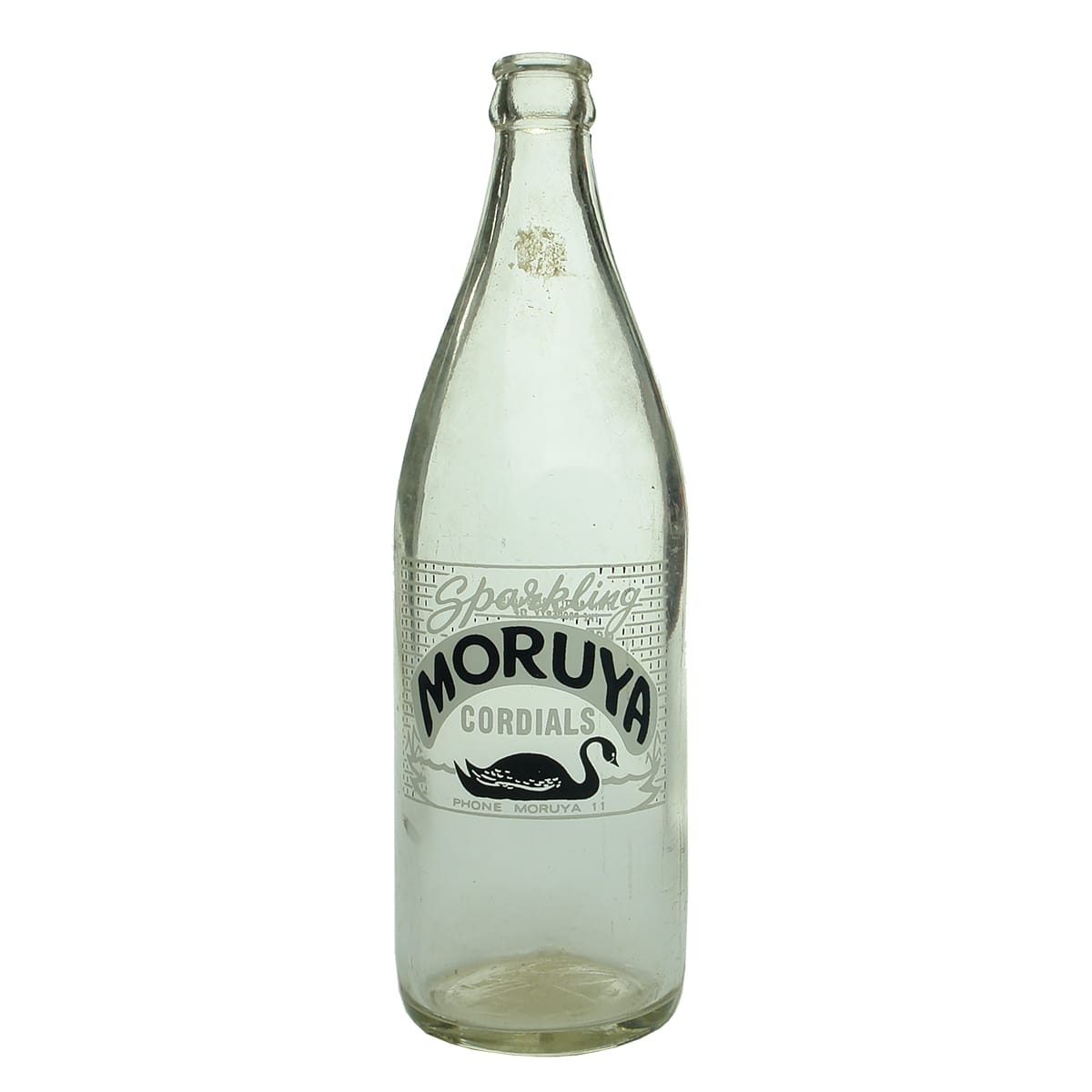 Crown Seal. Moruya Cordials. Ceramic Label. Clear. 24 oz. (New South Wales)
