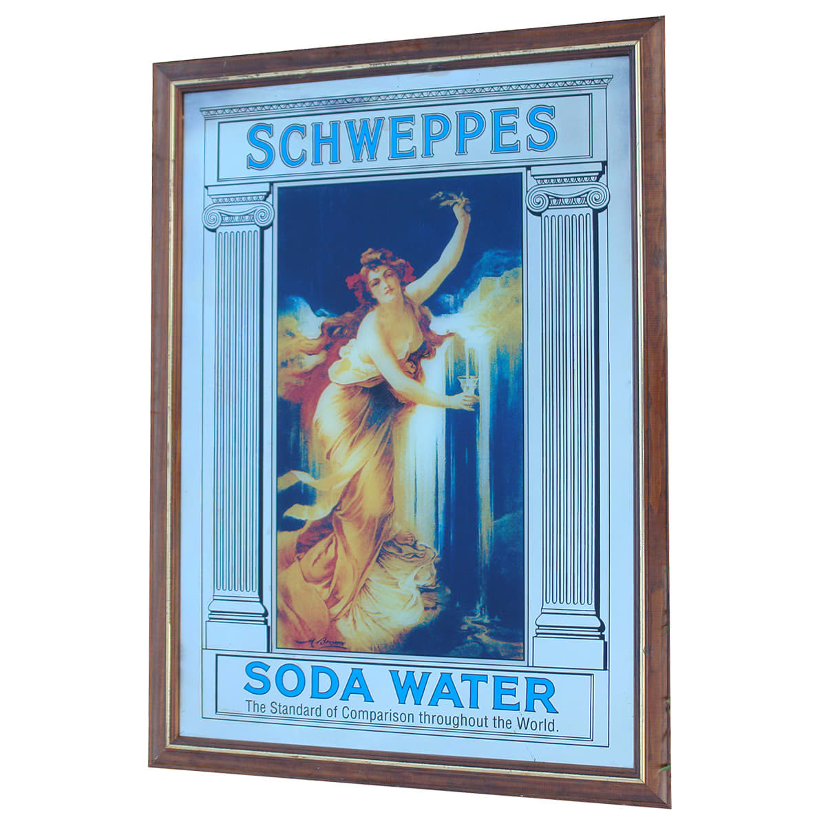 Mirror. Schweppes Soda Water. Woman/Goddess Pictorial. 1970s.