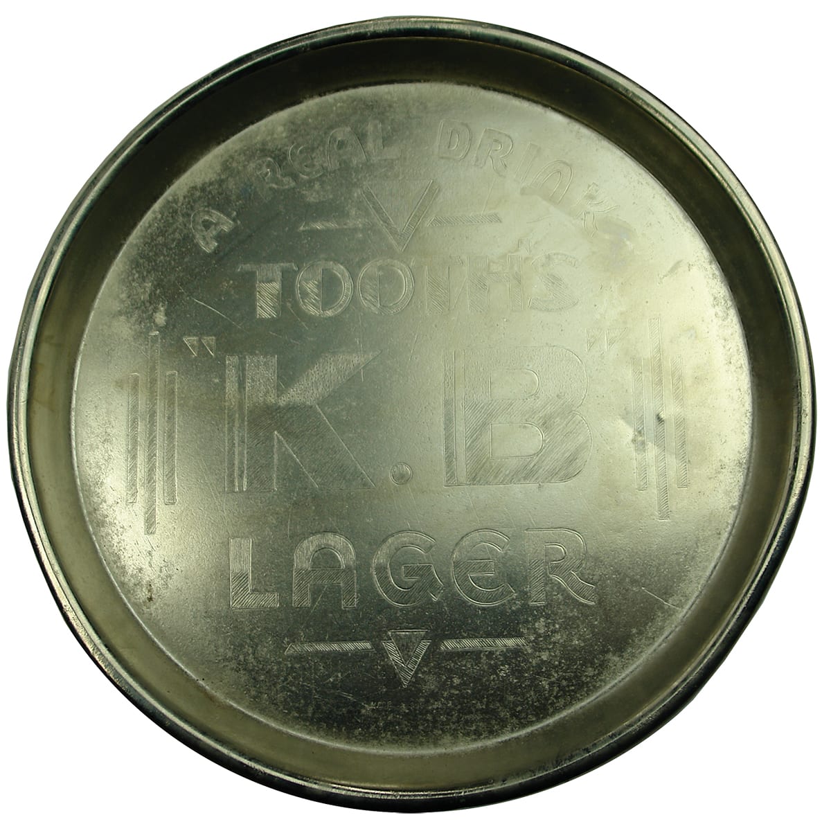 Serving Tray. Tooth's K. B Lager. Electro-plated. (Sydney, New South Wales)