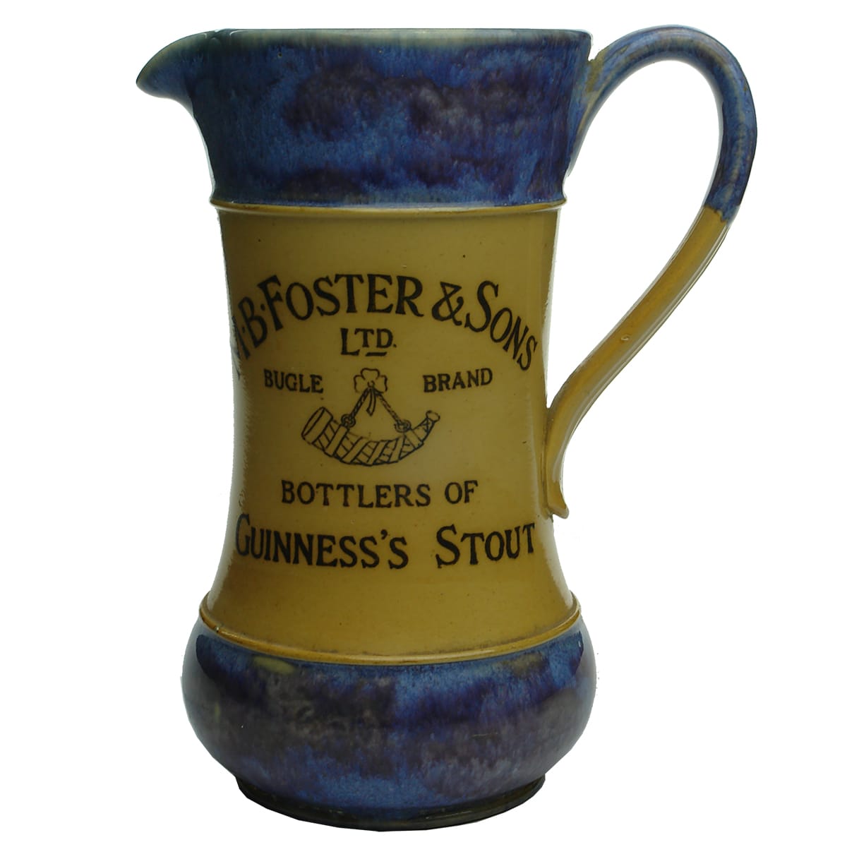 Water Jug. M. B. Foster & Sons Ltd. Bugle Brand. Bottlers of Guinness's Stout & Bass's Ale. Royal Doulton.