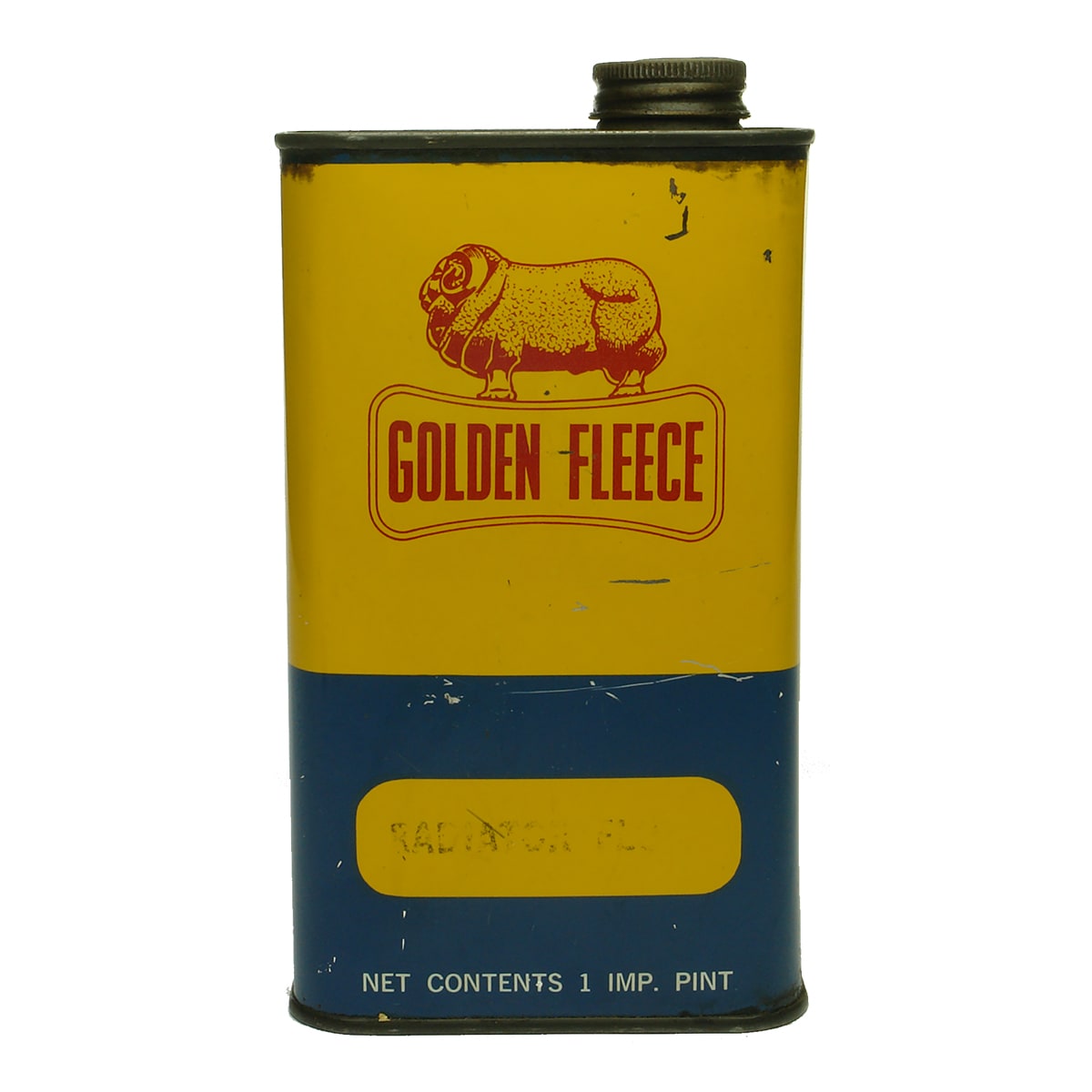 Garagenalia. Golden Fleece Radiator Fluid Tin. 1 Pint.