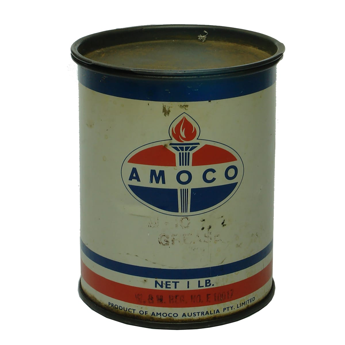 Grease Tin. Amoco Australia. 1 Pound.