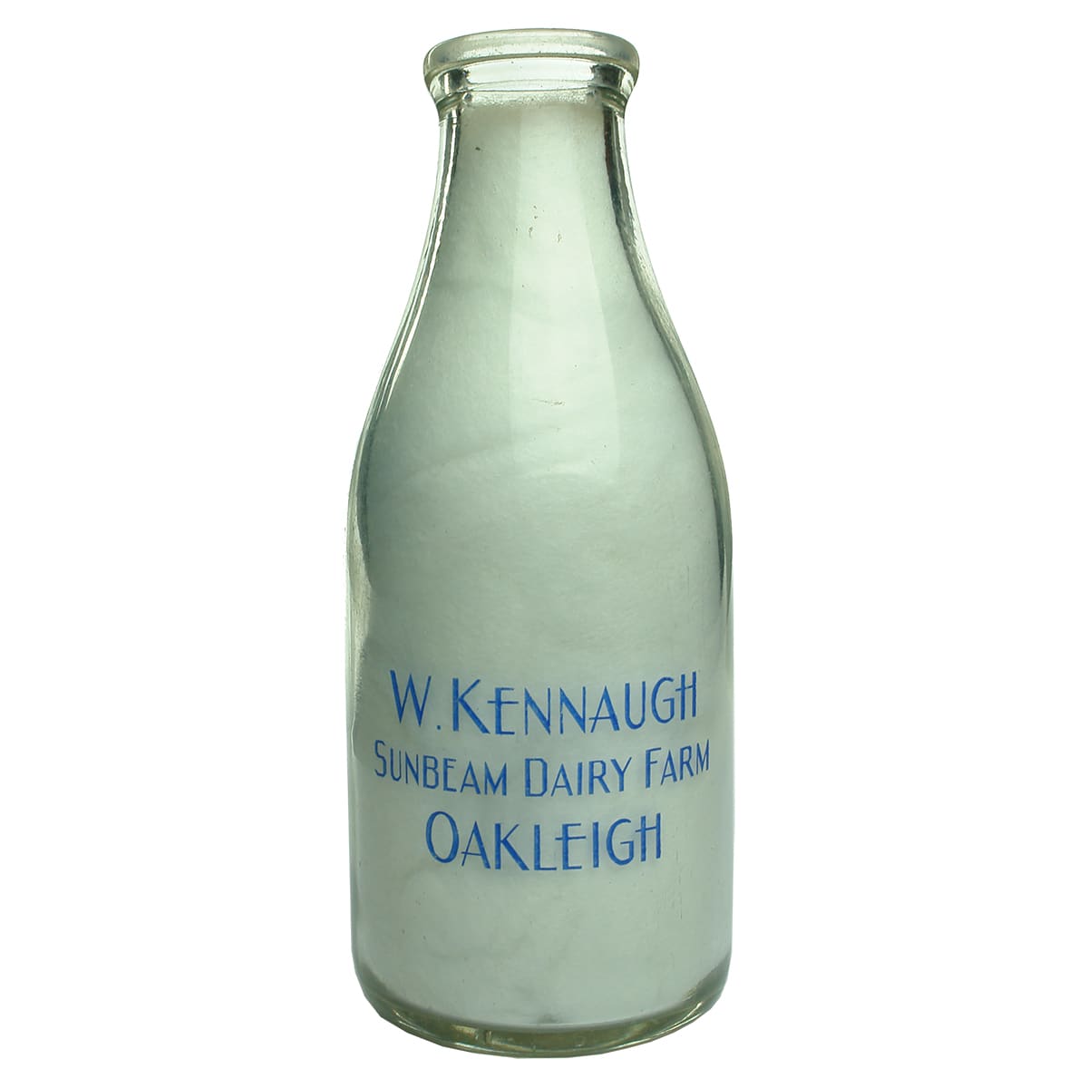 Milk. W. Kennaugh, Sunbeam Dairy Farm, Oakleigh. Wad lip. Blue Print. 1 Quart.