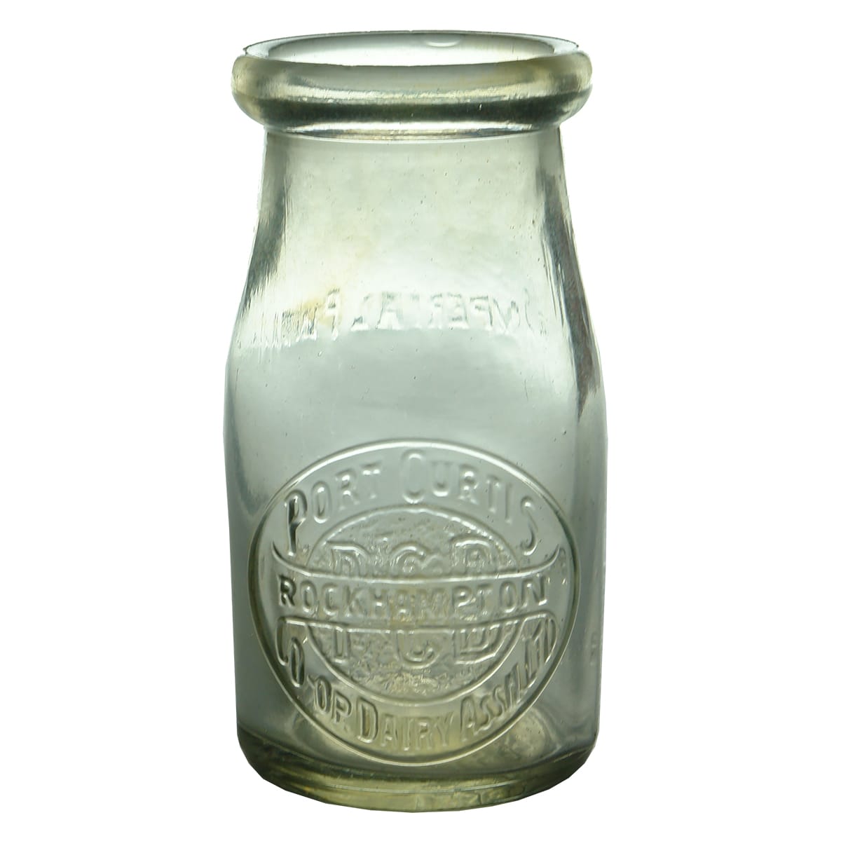 Milk. Port Curtis Co-Op. Dairy Assn. Ltd, Rockhampton. Wad lip. 1/4 Pint.