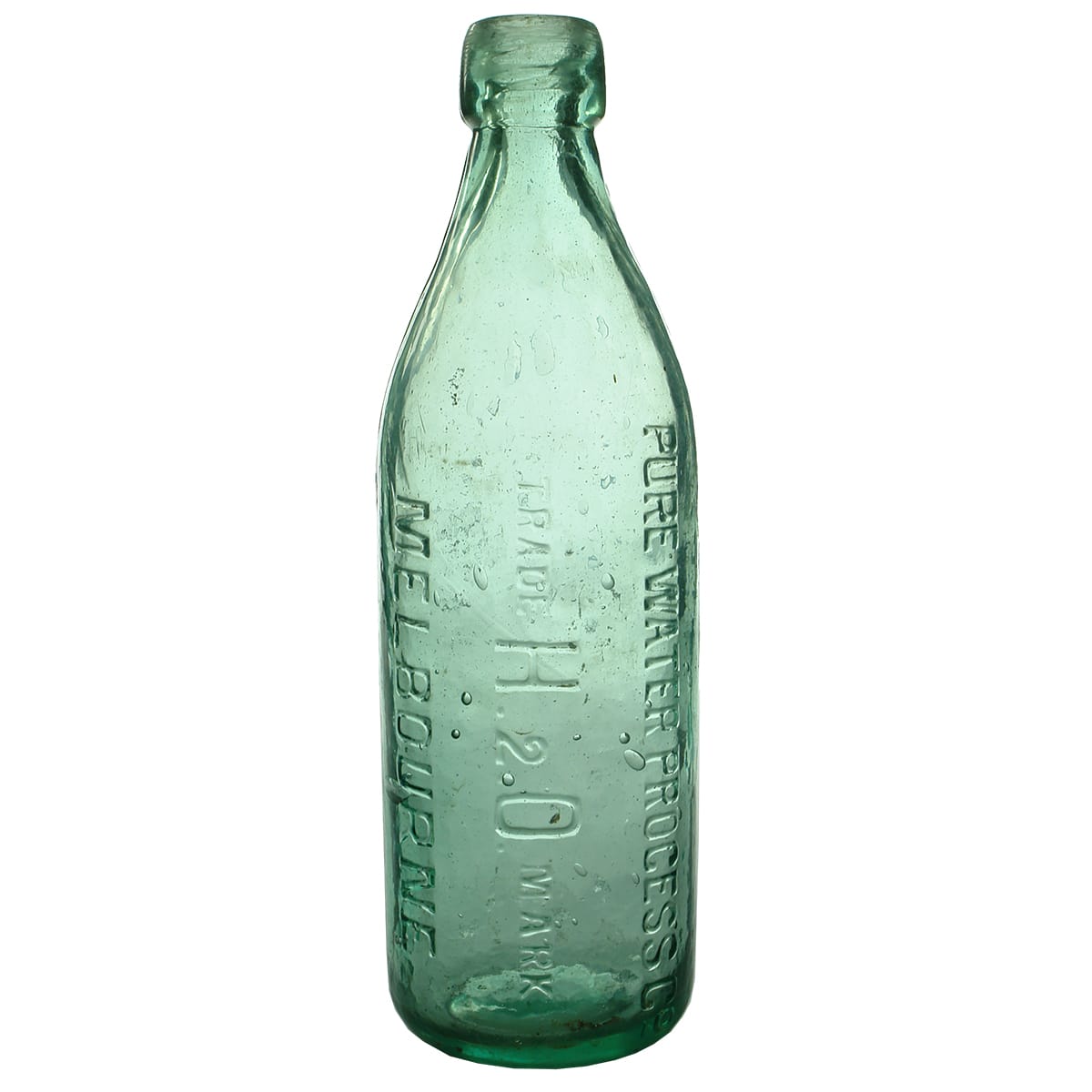 Internal Thread.  Pure Water Process Co, H2O. Champagne. Aqua. 26 oz. (Victoria)