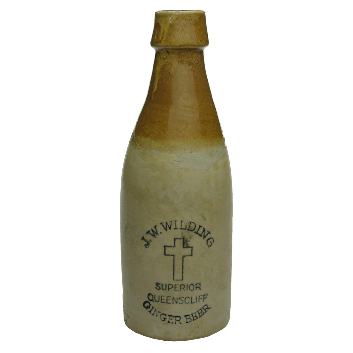 Ginger Beer. Repaired. J. W. Wilding, Queenscliff. Champagne. Tan Top. (Victoria)