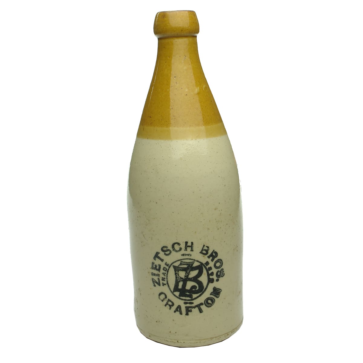 Ginger Beer. Zietsch Bros., Grafton. Champagne. Blob top. 26 oz. (New South Wales)