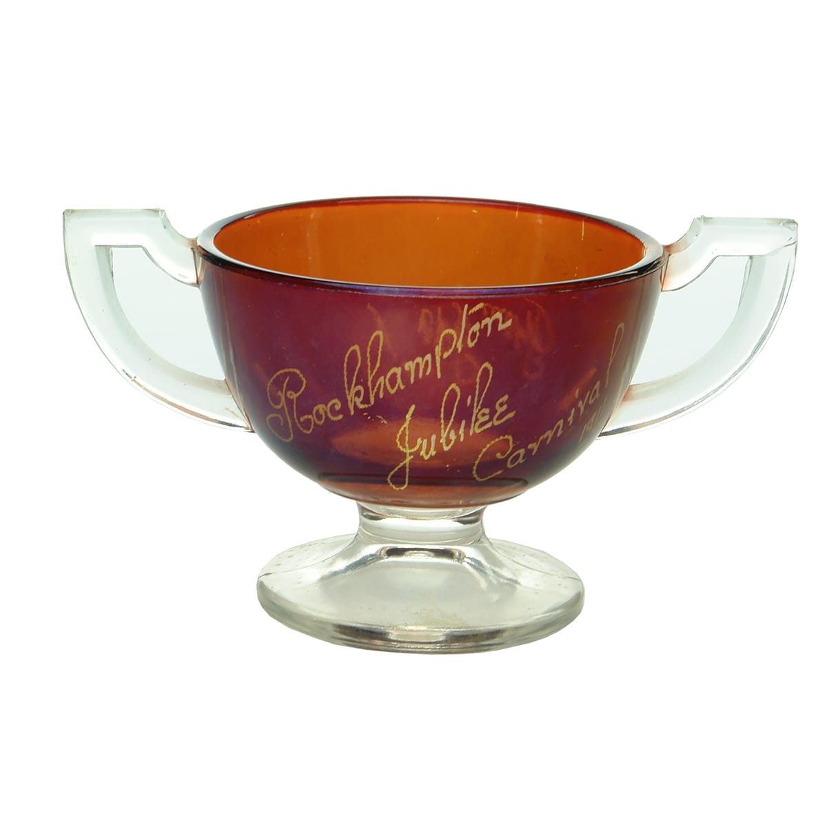 Carnival ware bowl. Rockhampton Jubilee Carnival 1911.
