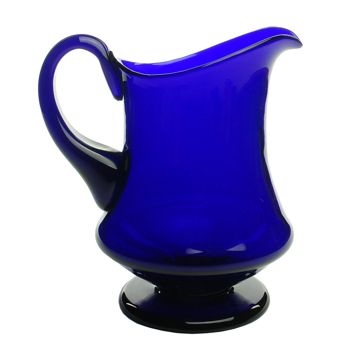 Glassware. Victorian Bristol Blue Water Jug.