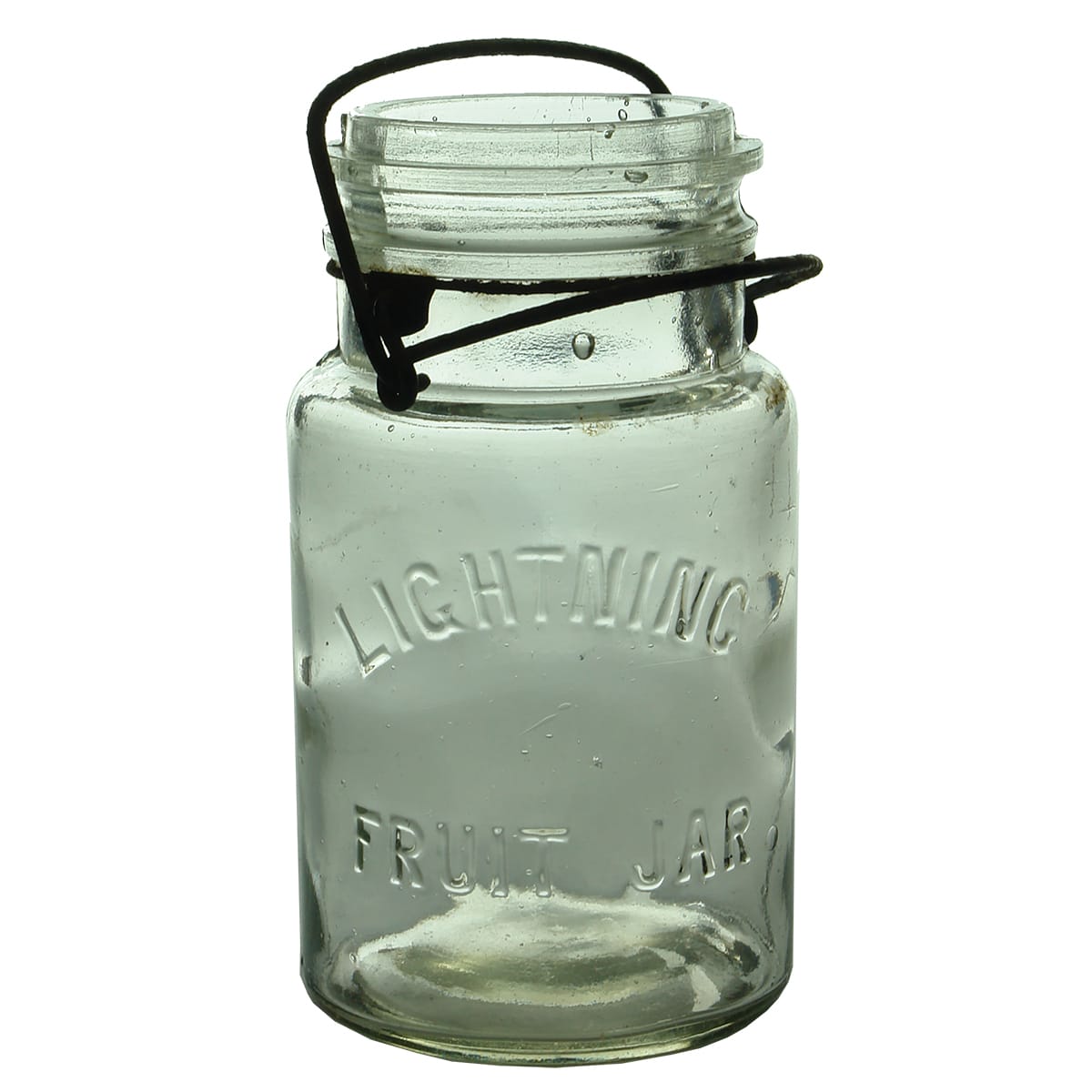 Jar. Lightning Fruit Jar. Clear. Pint.