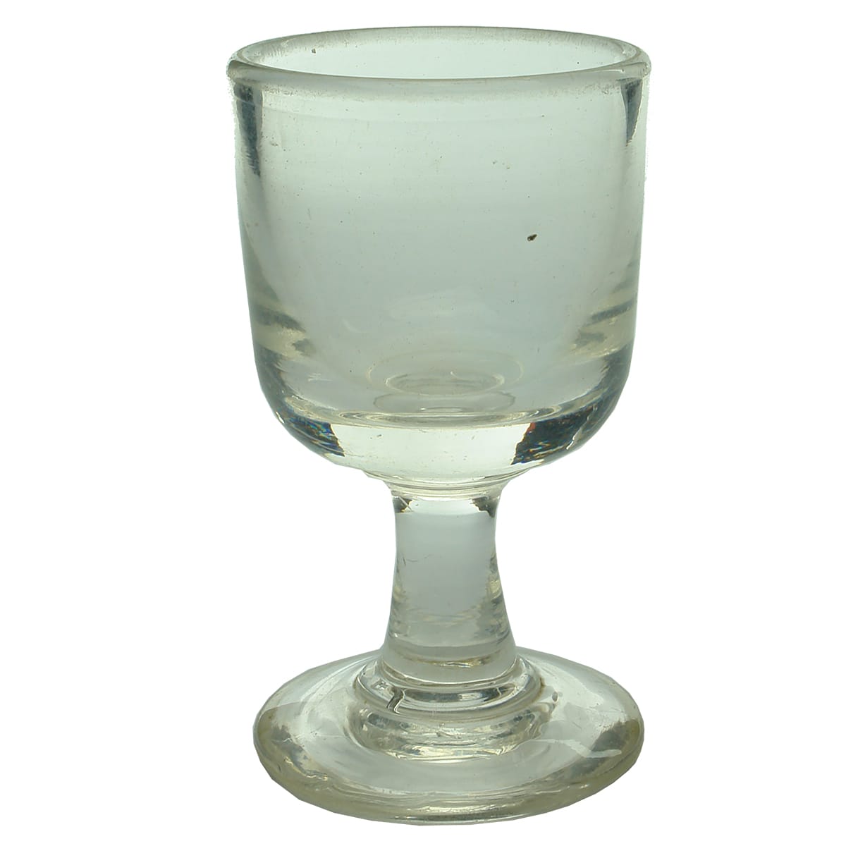 Glass. Heavy goblet with polished pontil.