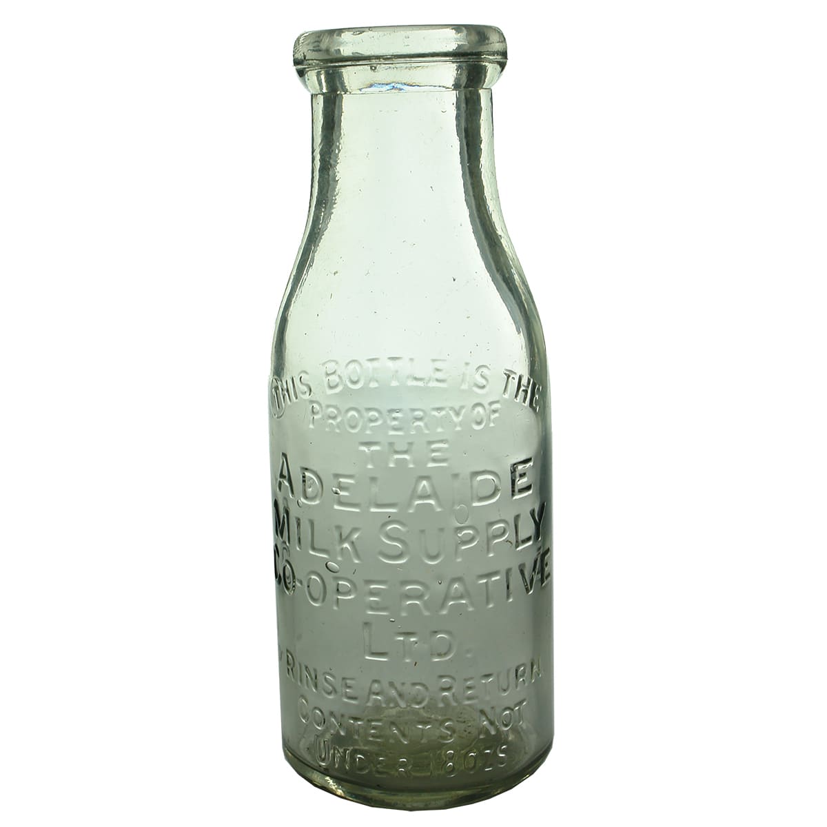 Milk. Adelaide Milk Supply Co-Operative Ltd. Wad lip. 1 Pint.