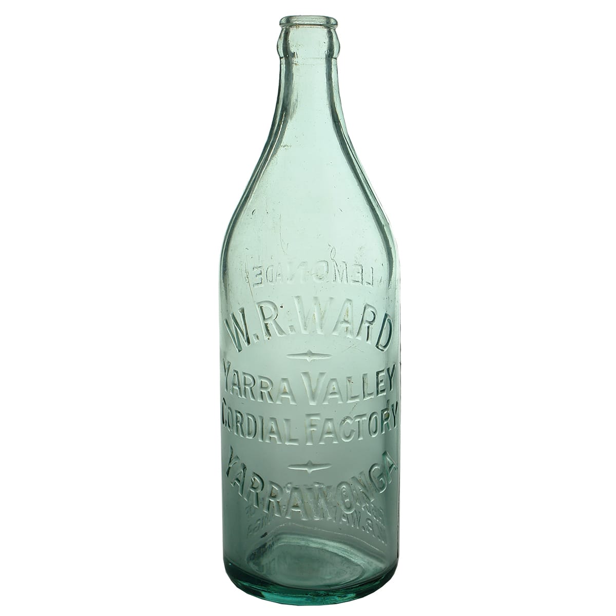 Crown Seal. W. R. Ward, Yarra Valley Cordial Factory, Yarrawonga. Aqua. 24 oz. (Victoria)