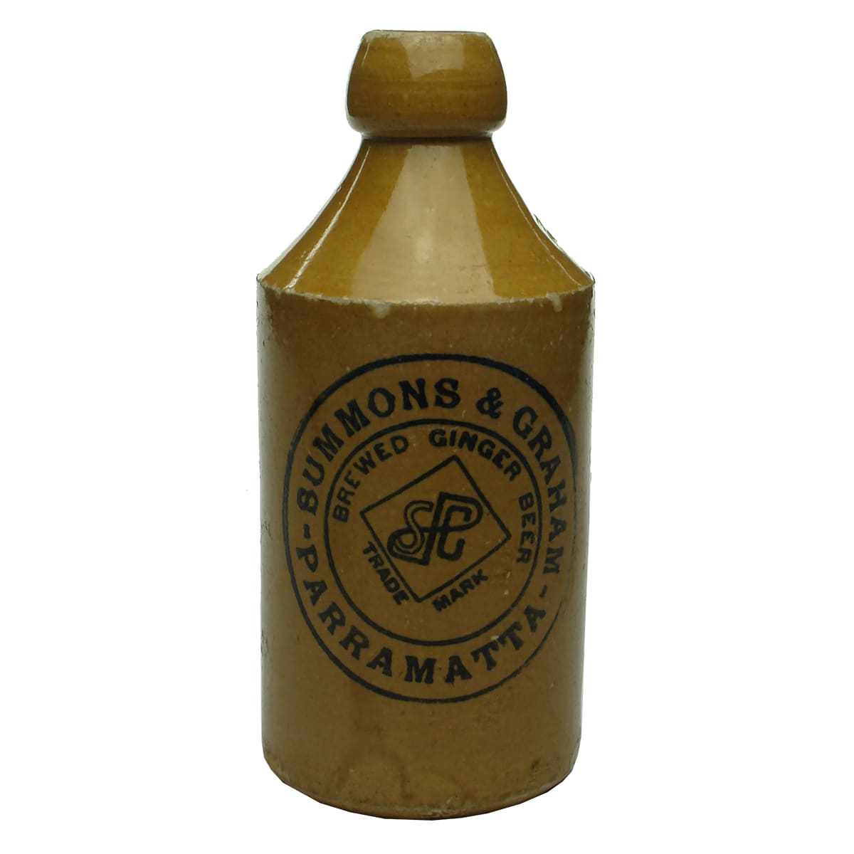 Ginger Beer. Summons & Graham, Parramatta. R. Fowler, 1912. All Tan. (New South Wales)