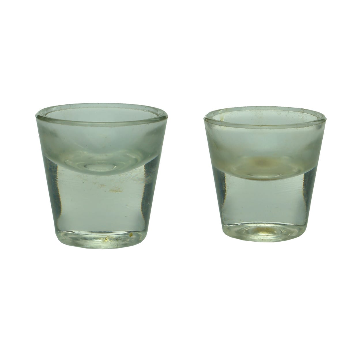 Early Glass. 2 x Penny Lick Ice Cream Glasses.