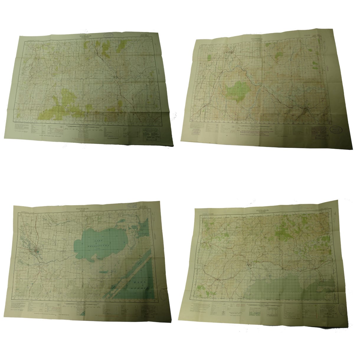 Maps. 4 Survey Maps: Pyalong, 1941; Tallarook, 1939; Sale, 1938; Foster, 1943.