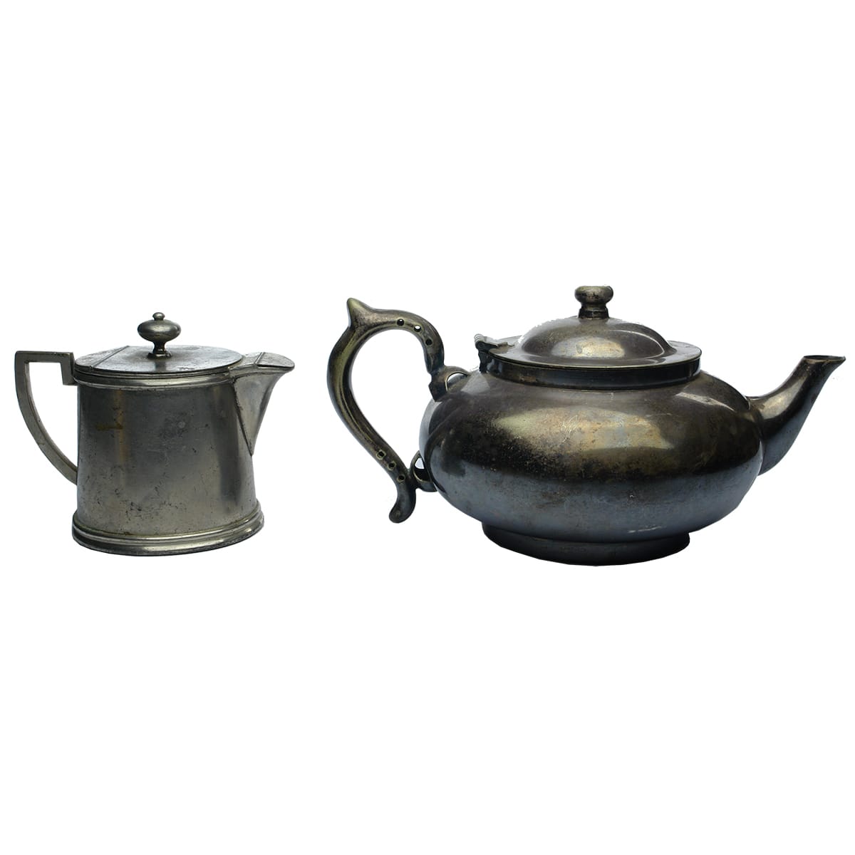 Pair of silver plated items: Handled Jug with Registration Diamond and Patent Perfect Tea Pot.