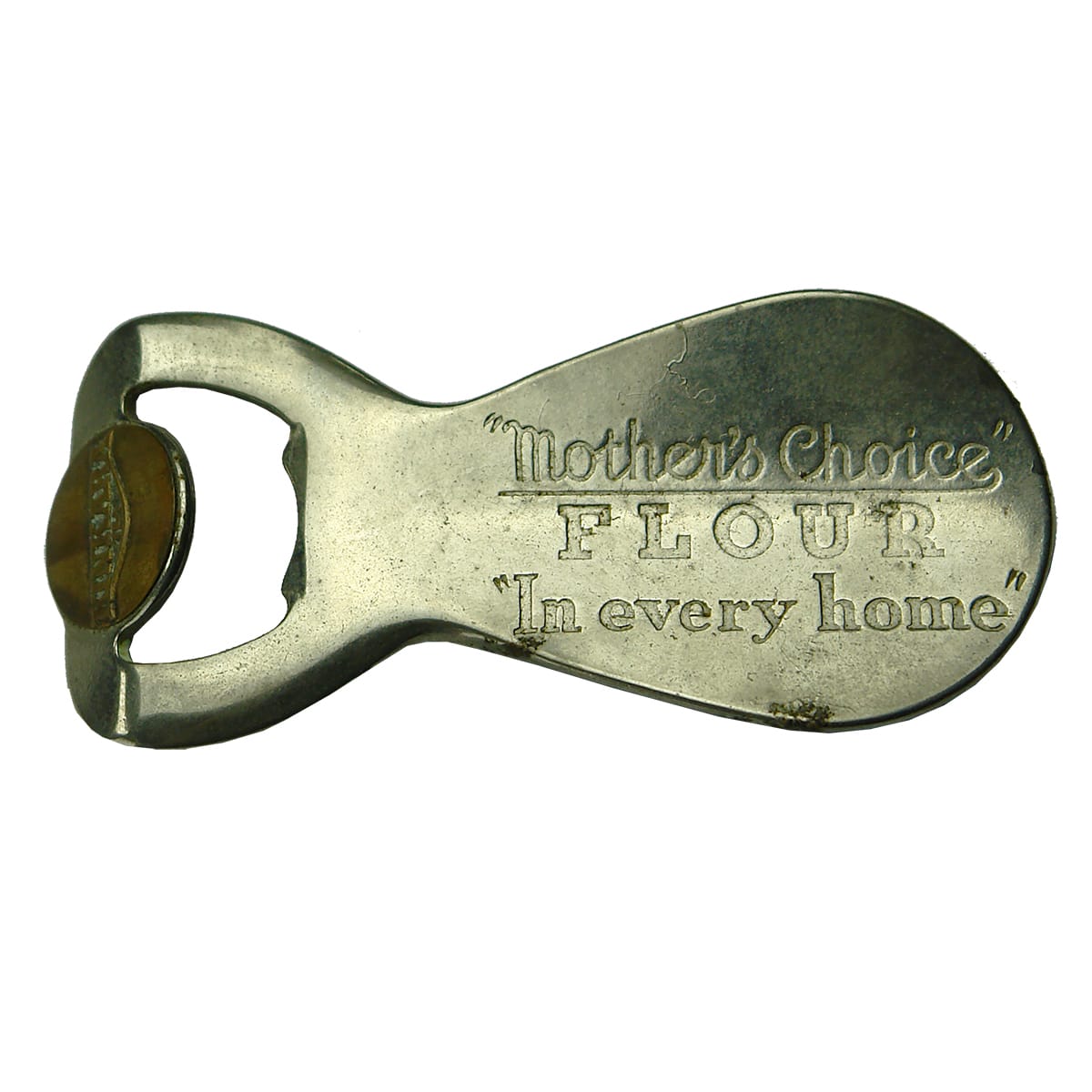 Bottle Opener. Kinkara Tea / Mothers Choice Flour.