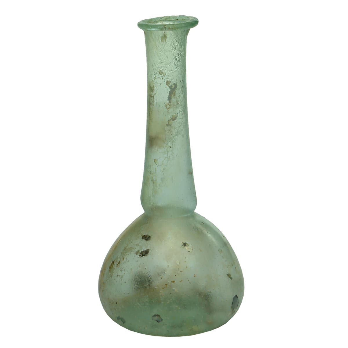 Roman long neck small bottle with bulbous body.