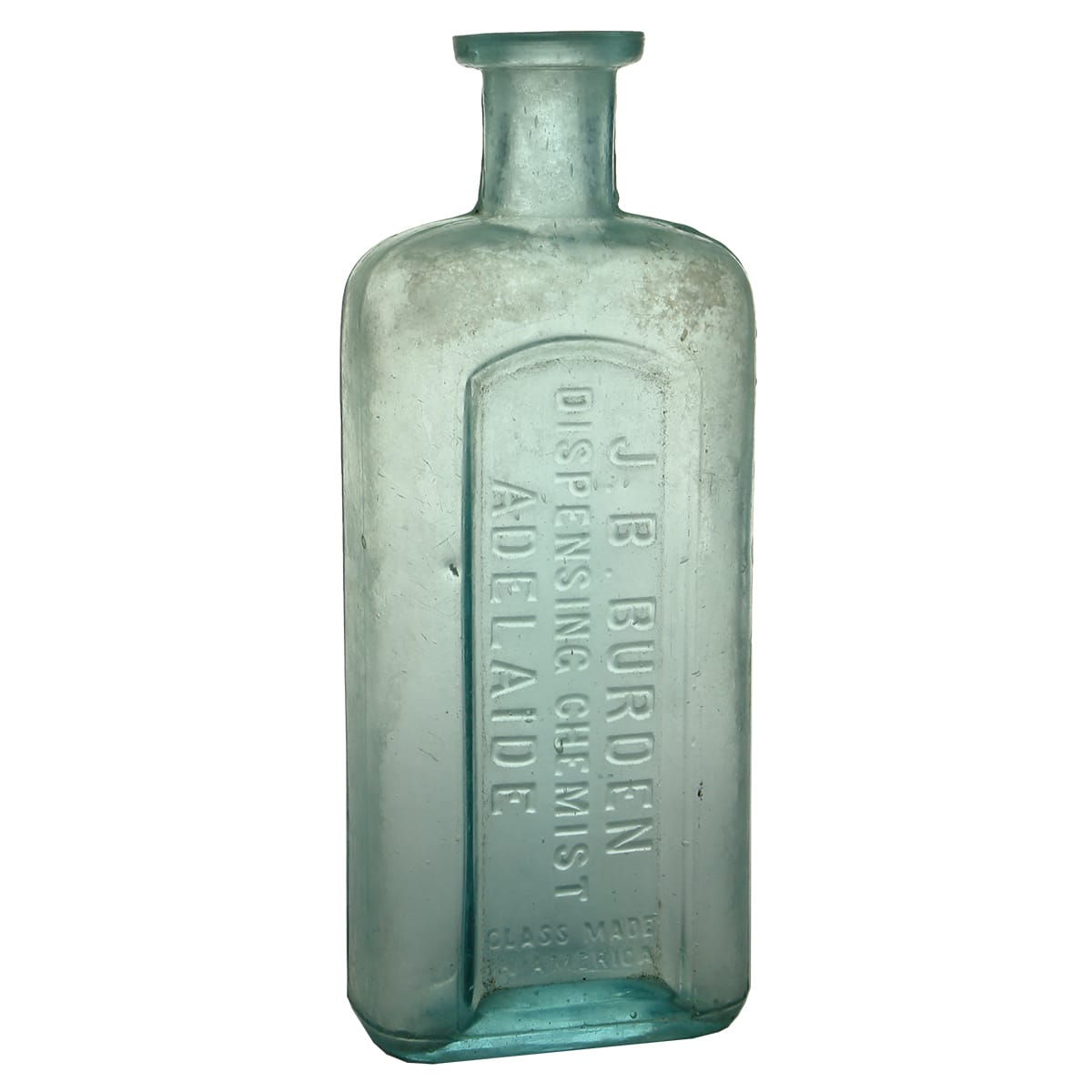 Chemist. Burden, Adelaide. Aqua. 8 oz. (South Australia)