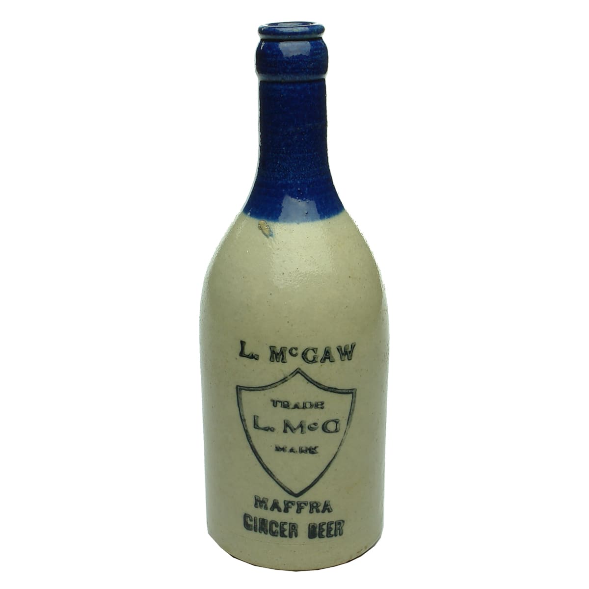 Ginger Beer. L. McGaw, Maffra. Crown Seal. Champagne. Blue Top. (Victoria)