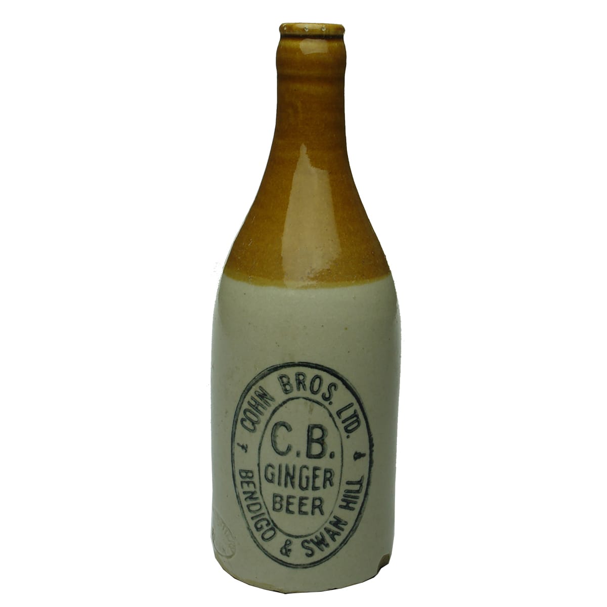 Ginger Beer. Cohn Bros Ltd., Bendigo & Swan Hill. Champagne. Tan Top. Crown Seal. (Victoria)