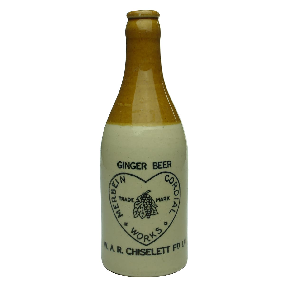 Ginger Beer. W. A. R. Chiselett, Merbein. Crown Seal. Champagne. Tan Top. (Victoria)