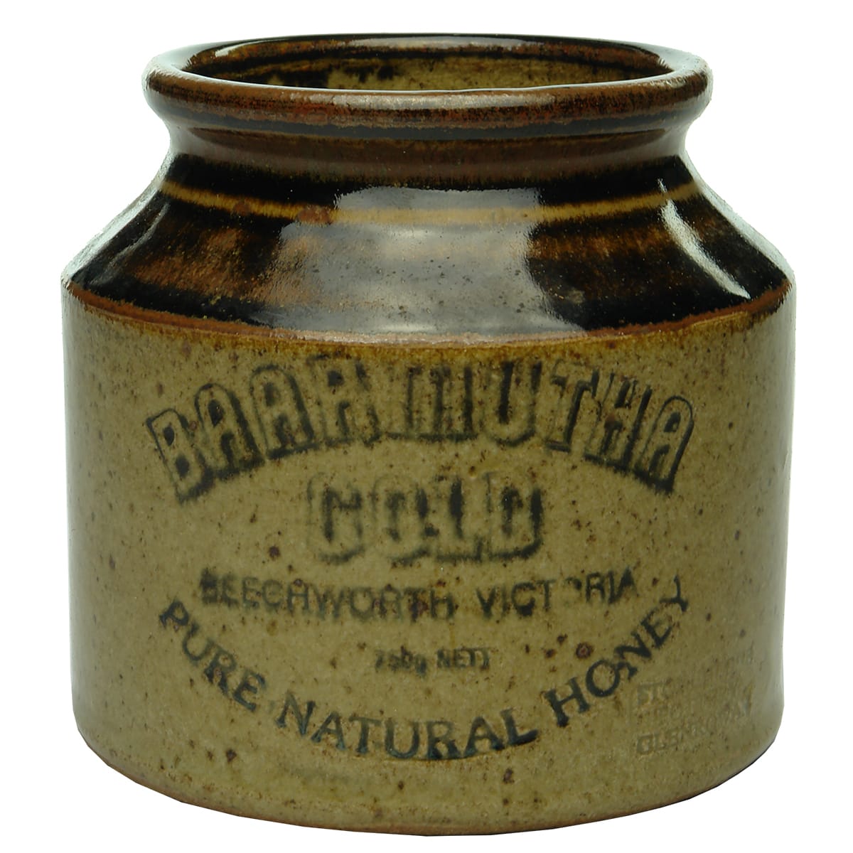 Jar. Baarmutha Gold Pure Natural Honey, Beechworth. 750 g. (Victoria)