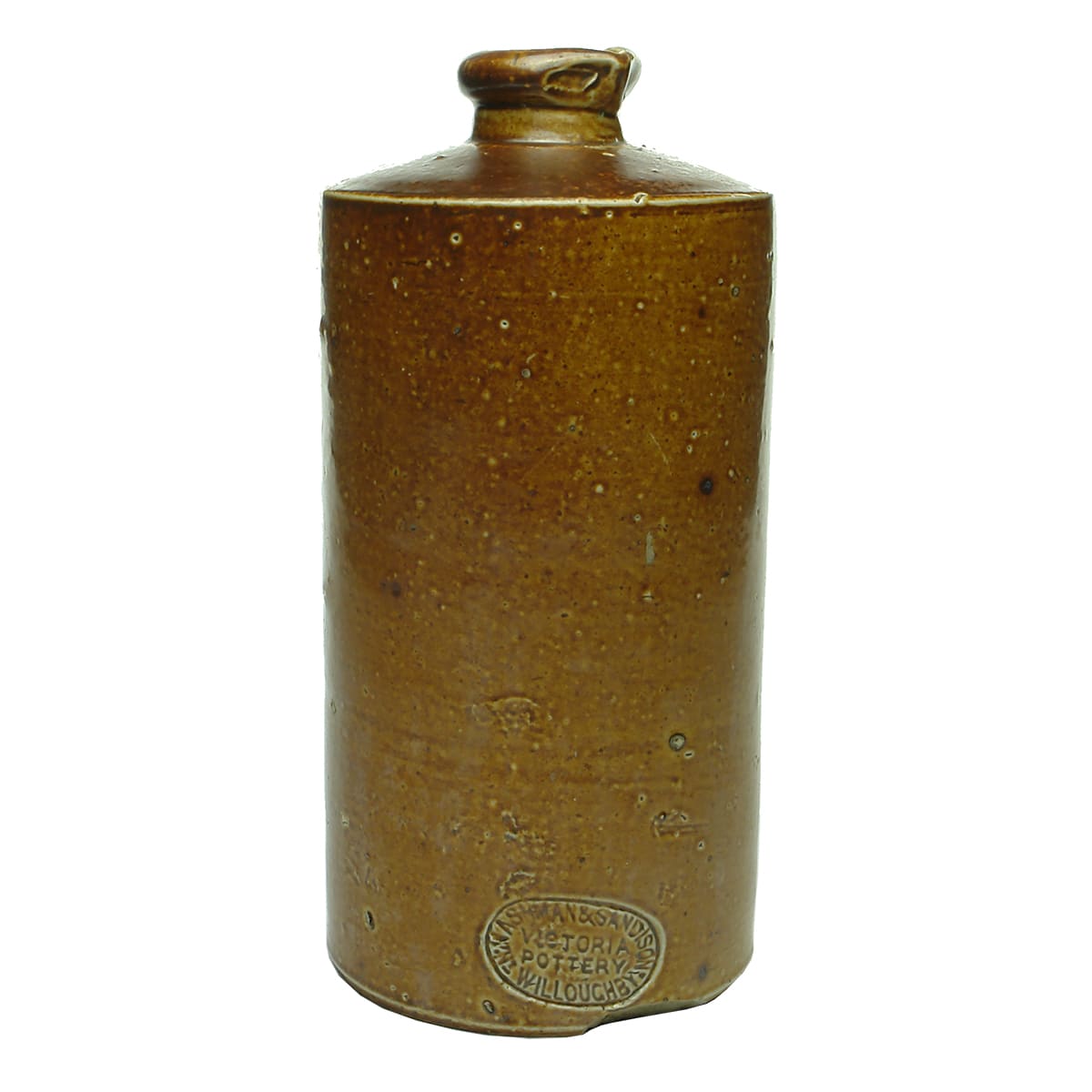 Bulk Stone Ink. Mashman & Sandison, Victoria Pottery, Nr Willoughby. Salt Glaze. Quart. (New South Wales)