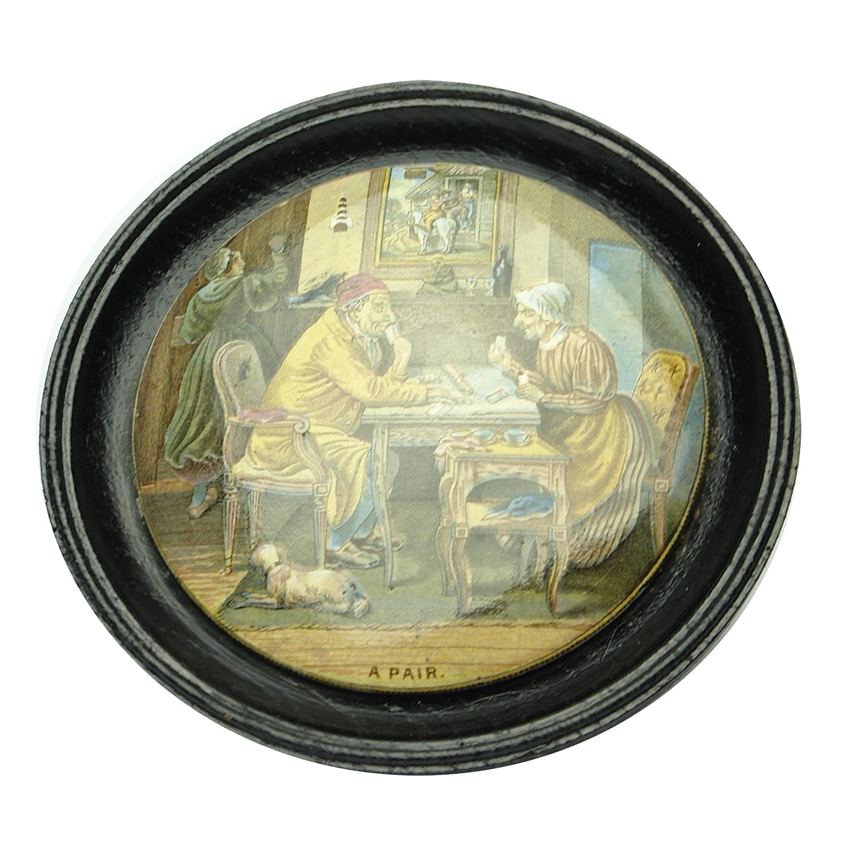 Prattware Lid: A Pair.