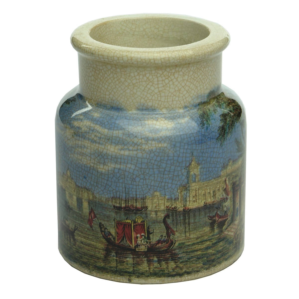 Jar. Prattware. Venice. Multi-coloured.