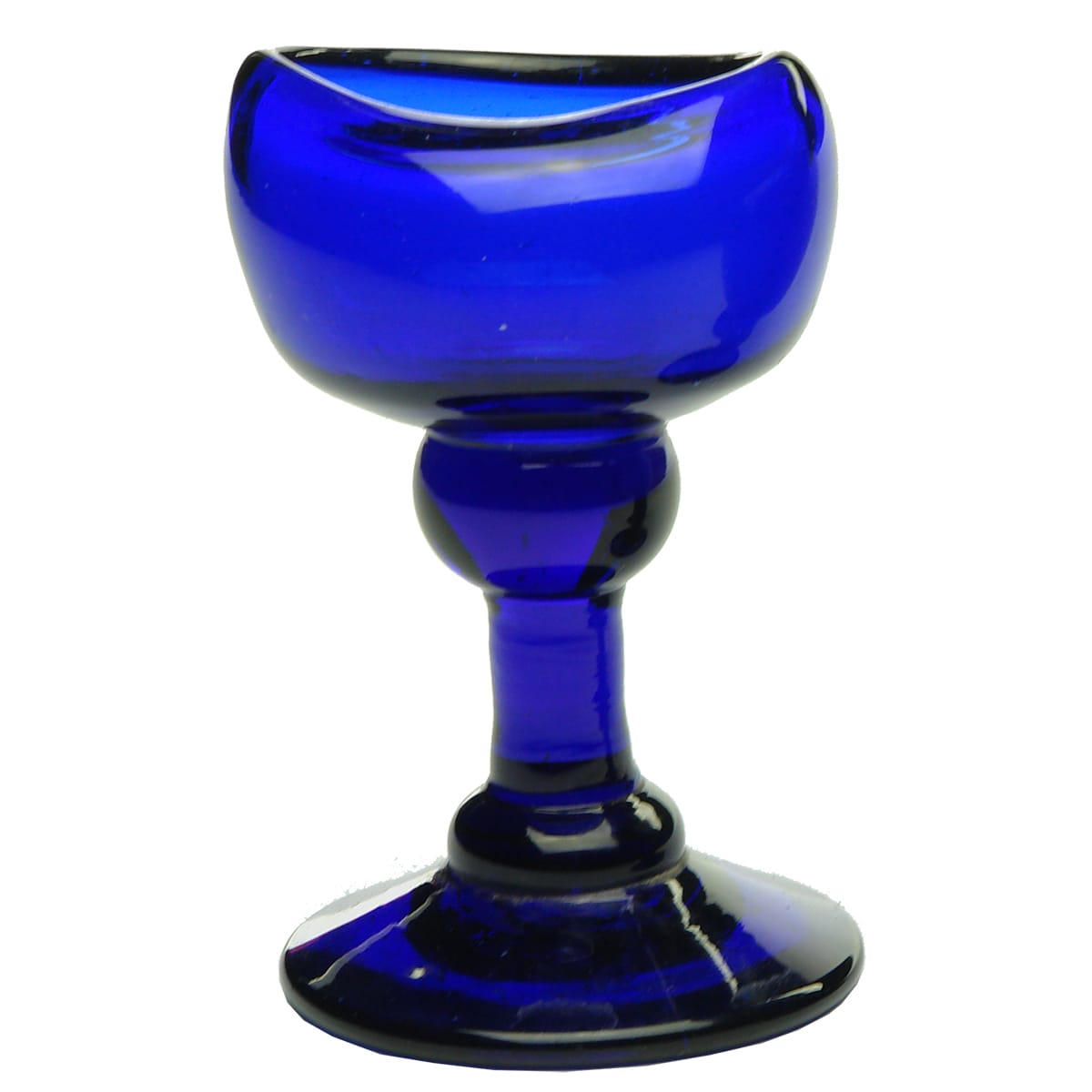 Eye Bath. Cobalt Blue. Pedestal. No markings.