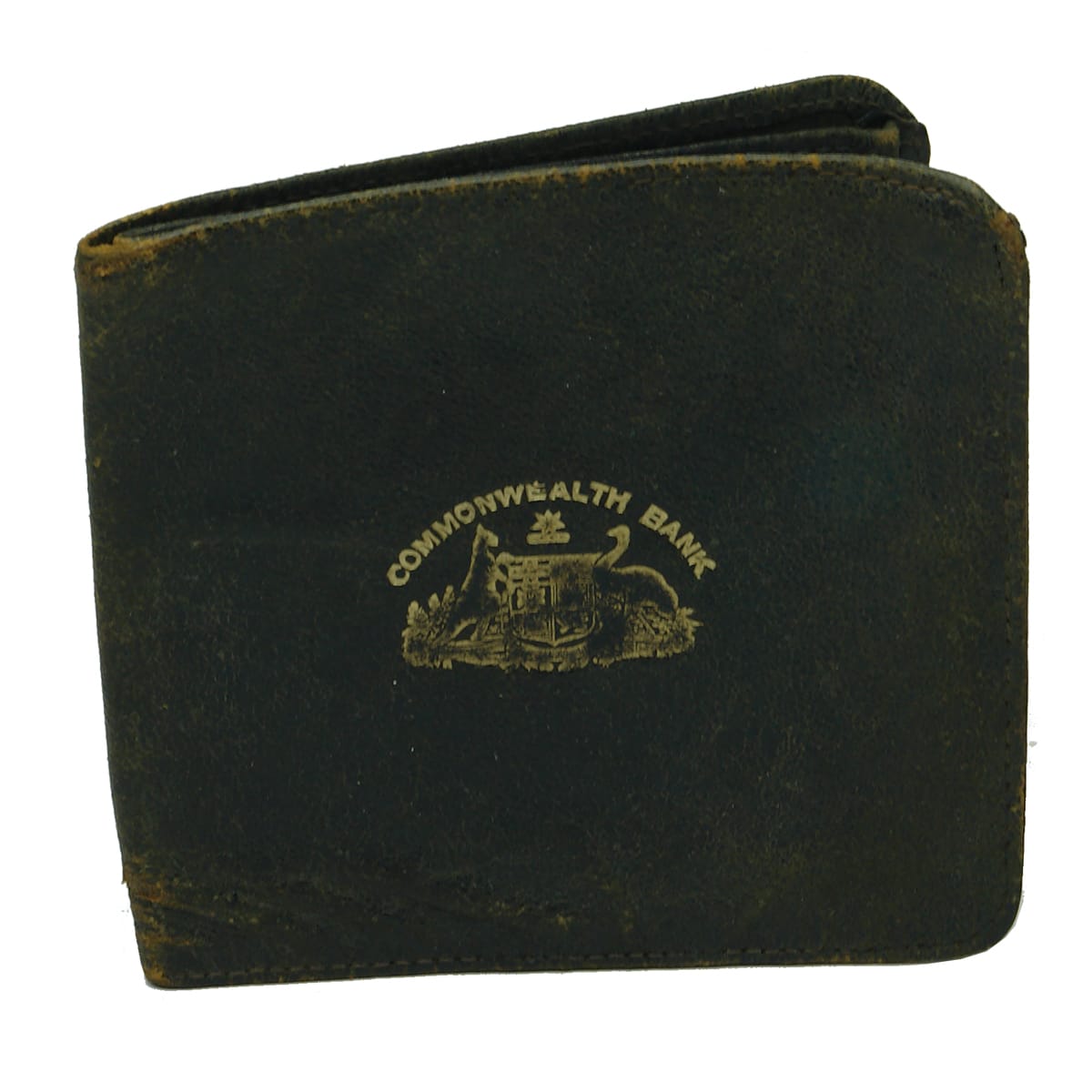 Leather Wallet. Commonwealth Bank. Australian Coat of Arms.