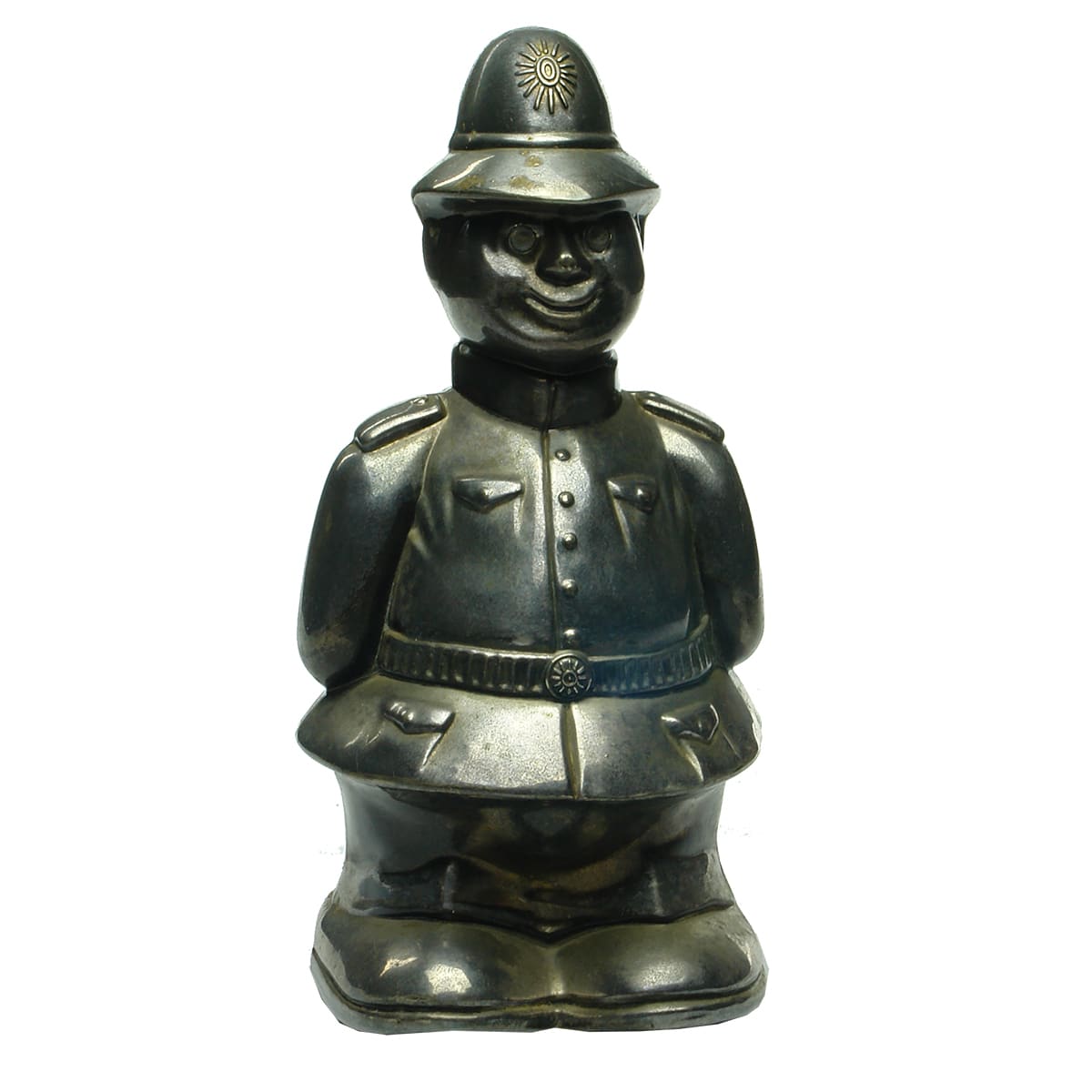 Money Box. English Bobby Policeman. Metal.