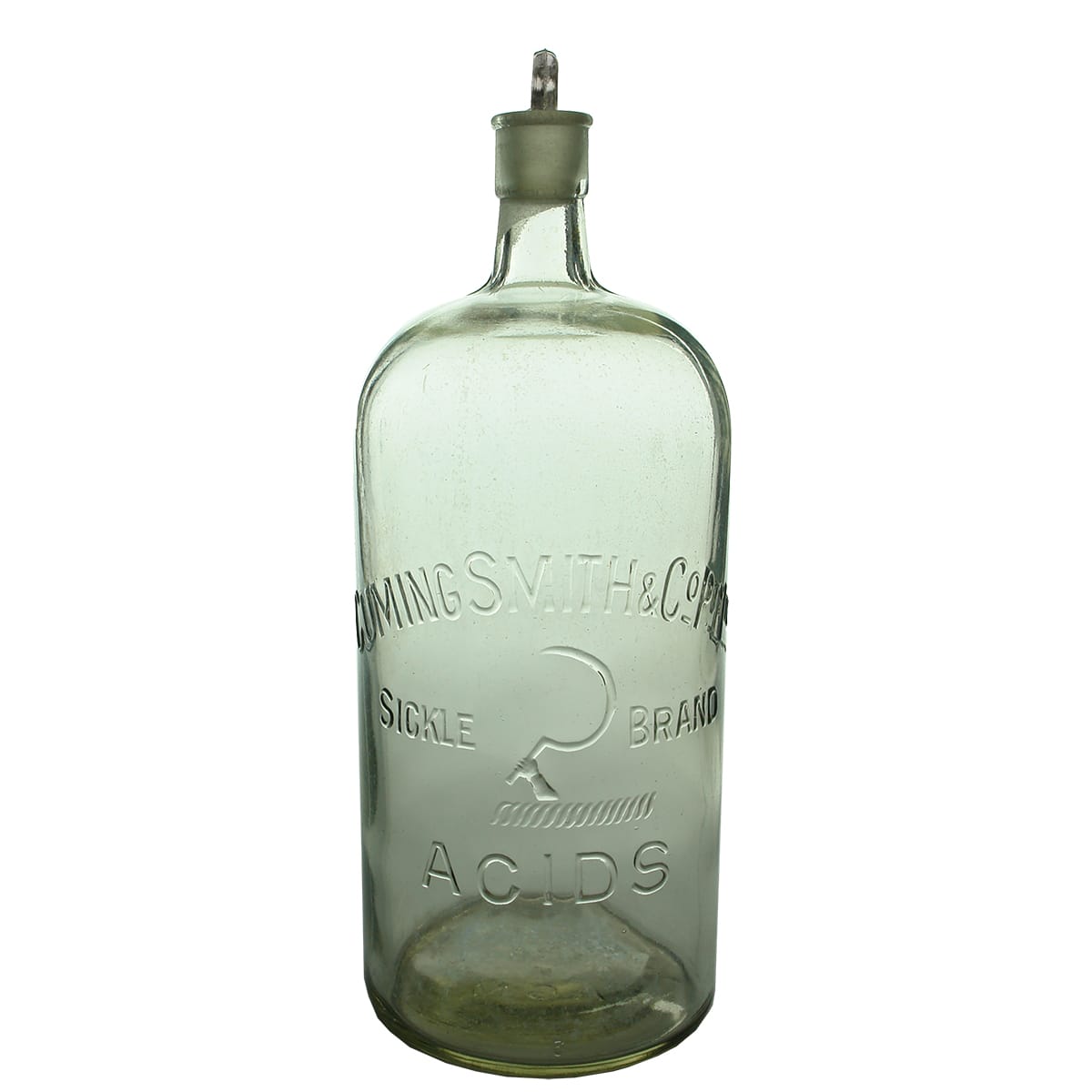 Acid. Cuming Smith, Sickle Brand.  Clear.  1 Gallon. (Victoria)