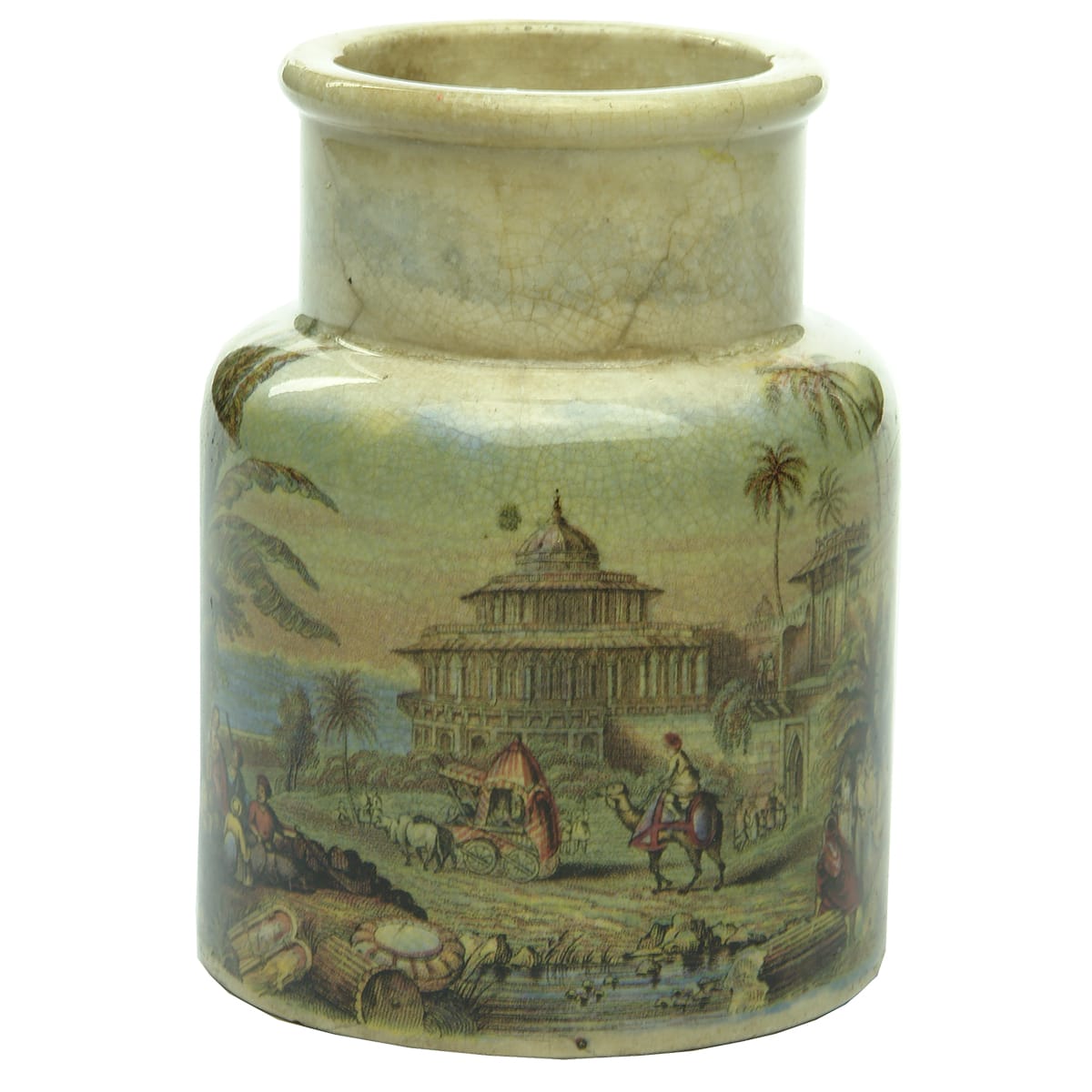 Prattware Jar: Chalees Saloon.