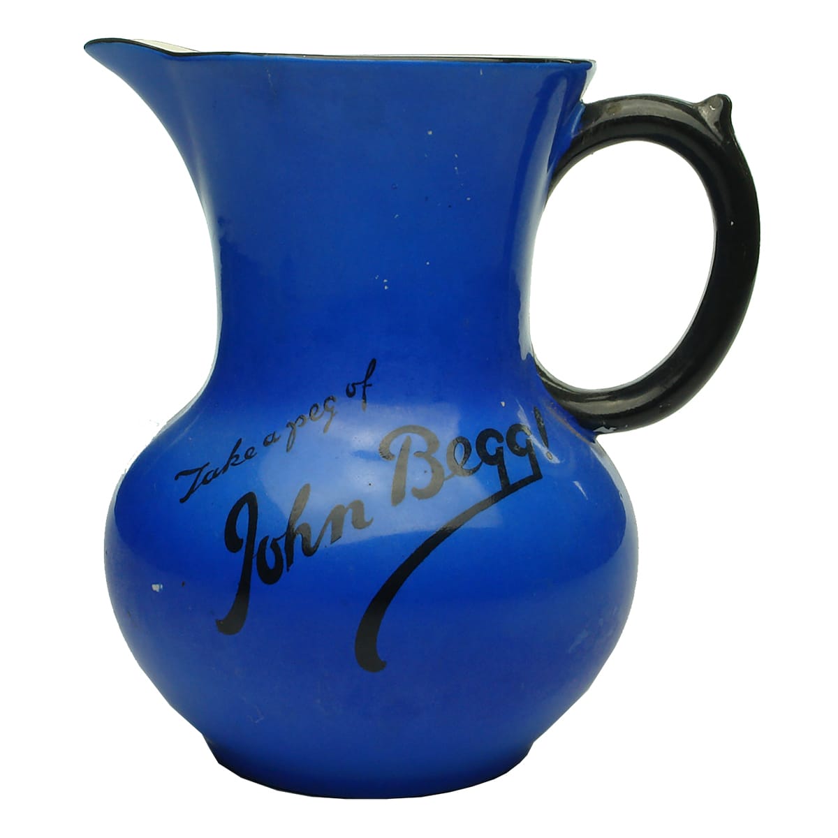 Jug. Take a peg of John Begg. Made in England.