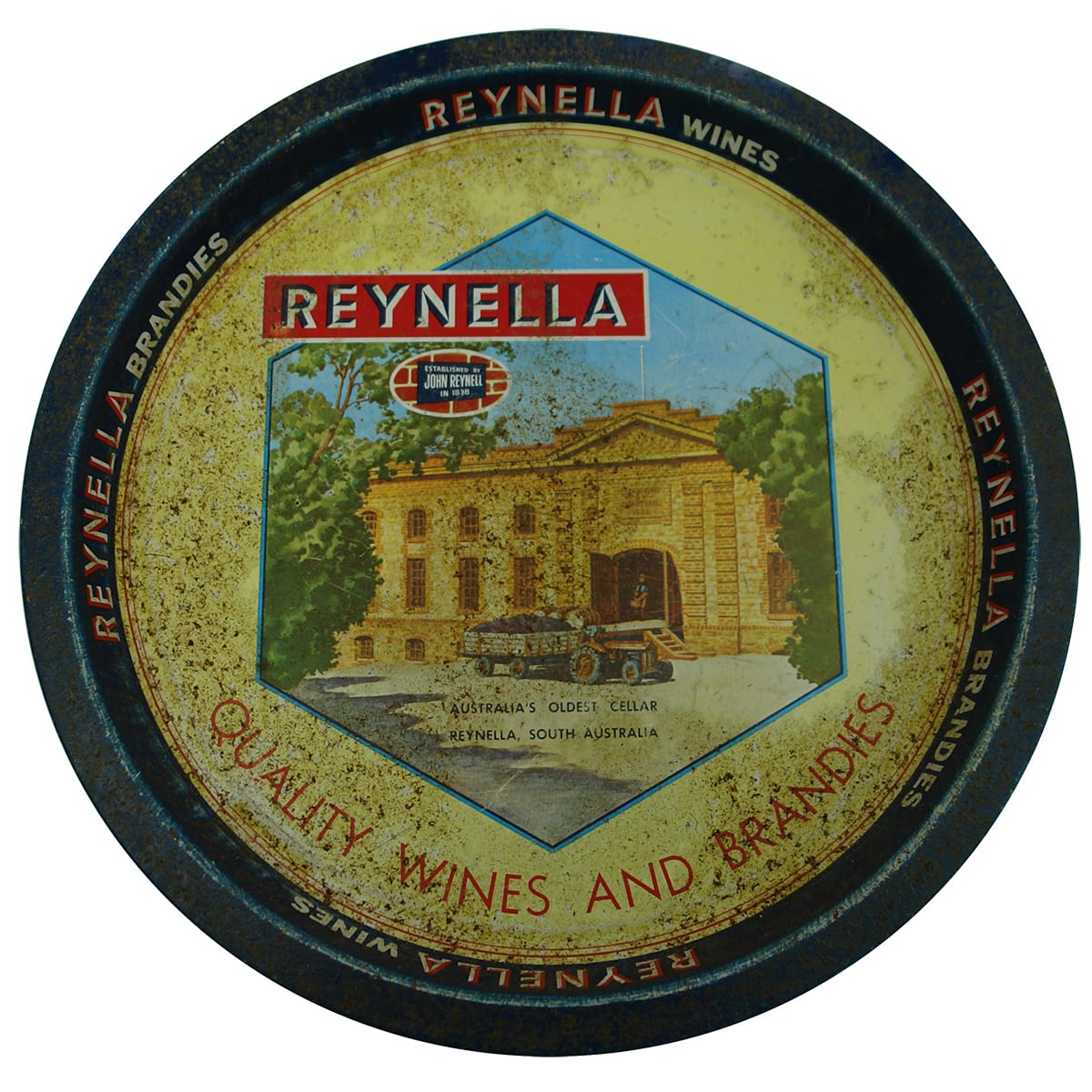 Serving Tray. Reynella Wines, Reynella Brandies. Multi-coloured. (South Australia)