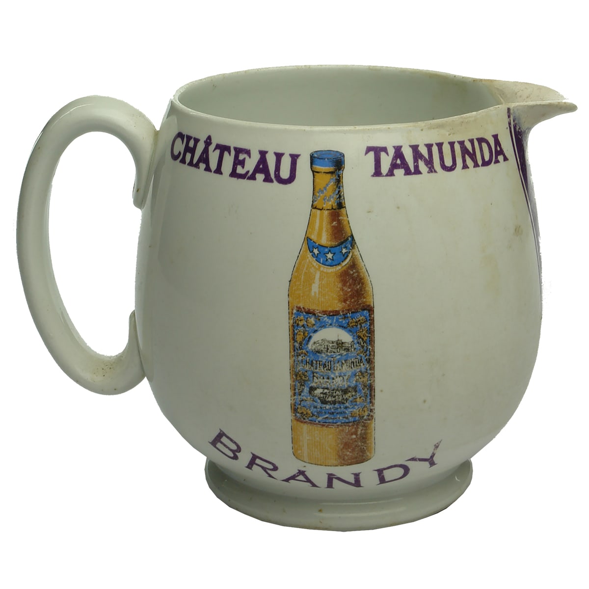 Advertising Water Jug. Seppelts Famous Wines. Chateau Tanunda Brandy.  (South Australia)