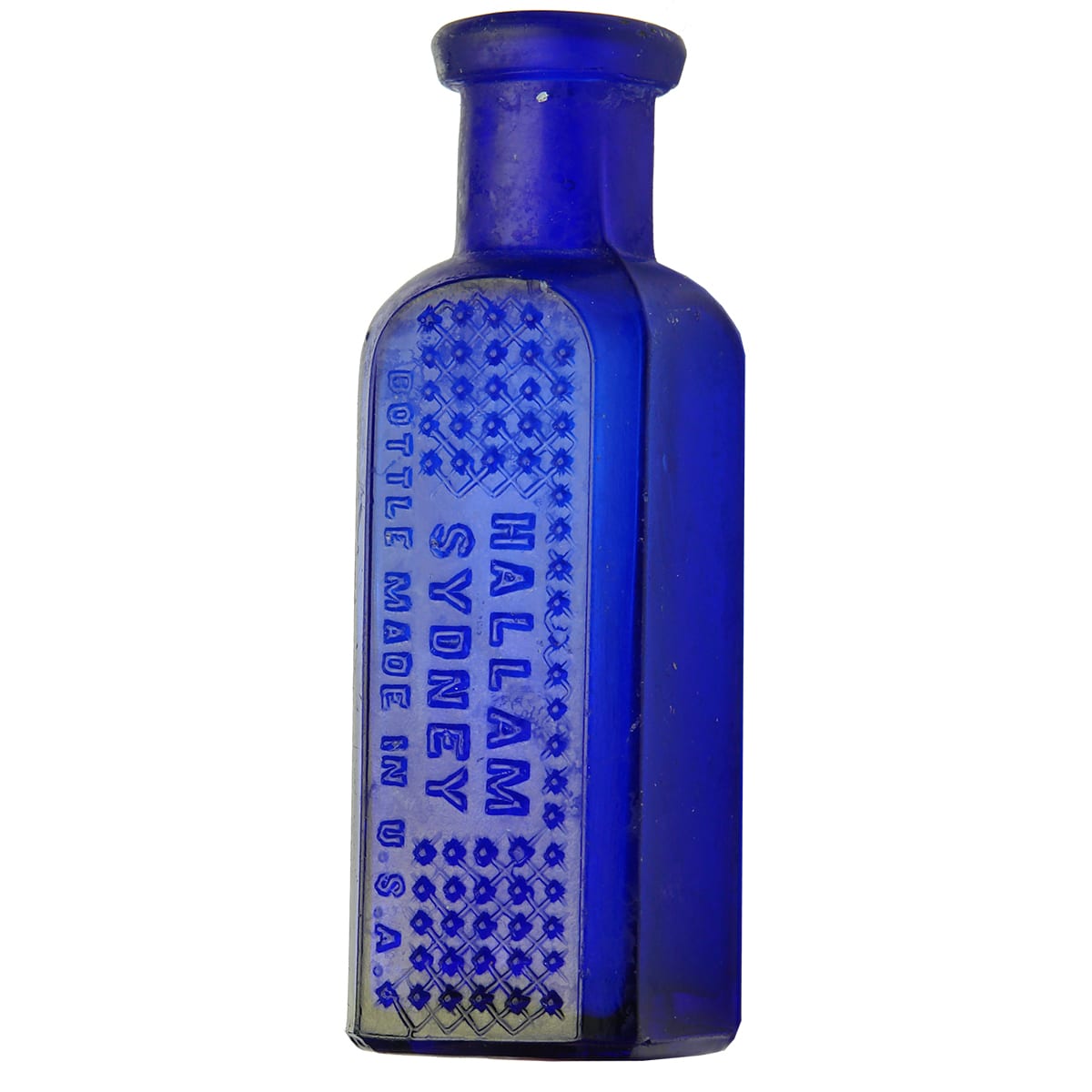 Chemist Poison. Hallam, Sydney. Cobalt Blue. 1.5 oz. (New South Wales)