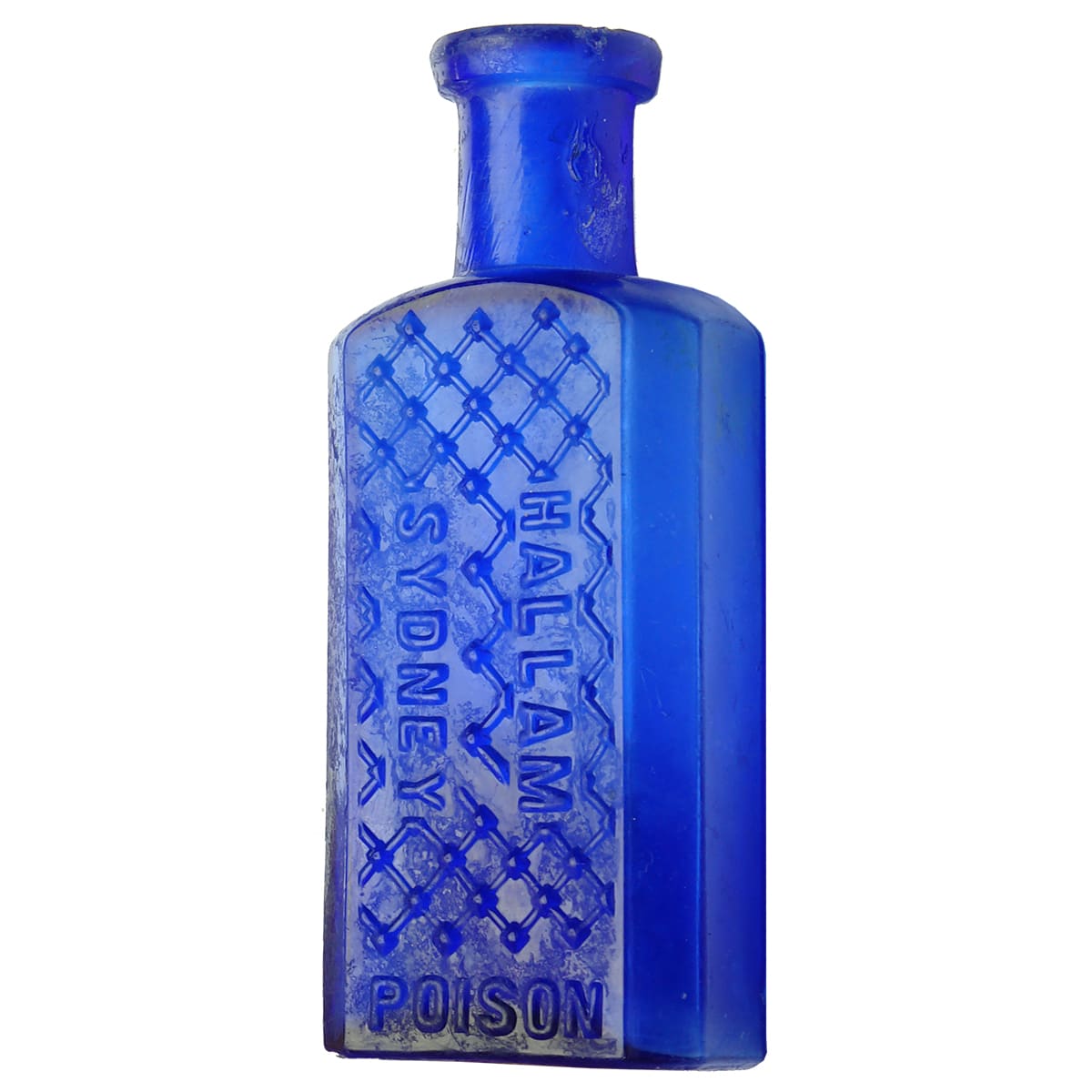 Chemist Poison. Hallam, Sydney. Cobalt Blue. 1 oz. (New South Wales)