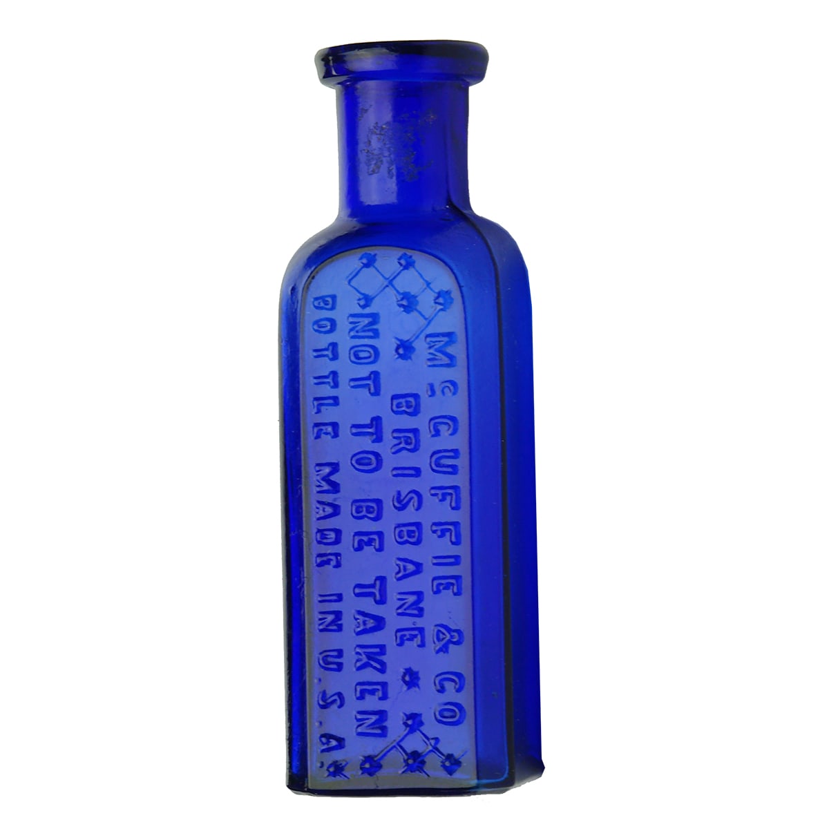 Chemist Poison. McGuffie, Brisbane. Cobalt Blue. 1.5 oz. (Queensland)